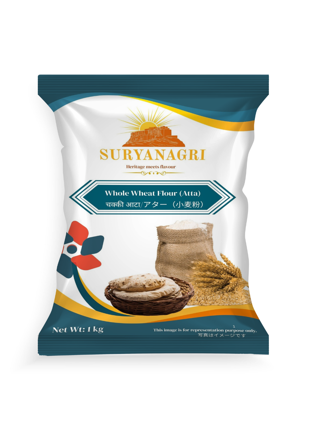 スリヤナグリ全粒小麦アッタ(1kg)